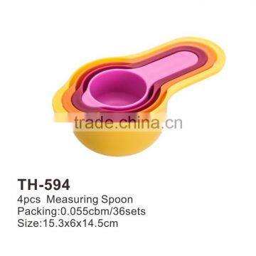 foodgrade colorful 4pcs measuring spoon set th-594