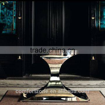 A8087 Reduced Designs Strong Frame Oval Glass Top Dining Table for Family photo-2