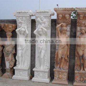 High Quality Square Pillar Mother and Children Decoration Figure Column photo-2