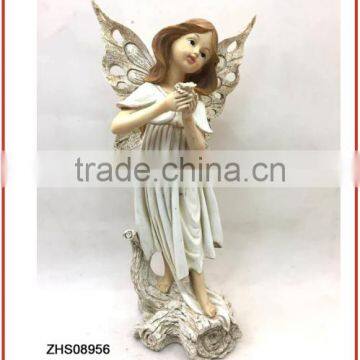 New Mini Popular Art Garden Decor Wholesale Polyresin Fairy Angel Butterfly Wings Costume Figurines With Planter Flower Pot photo-5