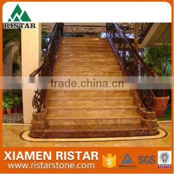 Natural indoor marble stone staircase and stone stairs steps