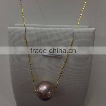 AAA 9-10mm Freshwater Pearl Necklace With 14K Gold Clasp photo-2