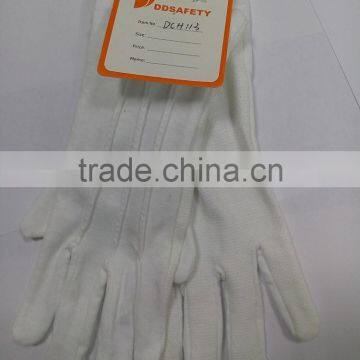 DDSAFETY 2017 White Cotton Interlock Buddy Glove With Elastic Cuff photo-6