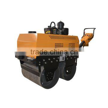 small mini tandem double drum vibration roller