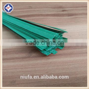 100pcs 4" Paper Green Twist Ties for Bakery Cello Bags