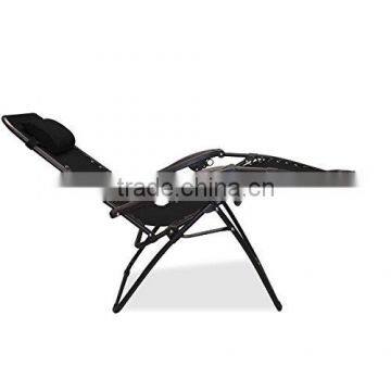 Durable Metal Black Folding Zero Gravity Chair Patio photo-2