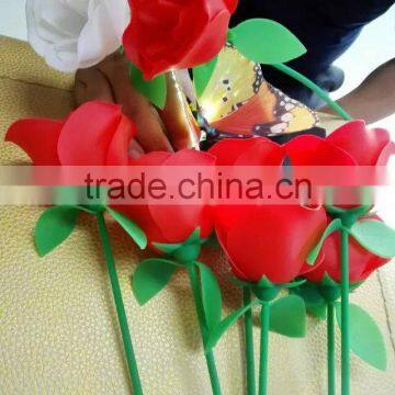 2015 Beautiful Fashion Siicone Rose Flower for Girls Gift photo-5