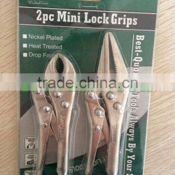 Berrylion Mini Lock Pliers Set 5"/125mm Curved and Flat Jaw Locking Plier Set for Sale photo-4