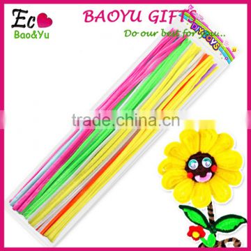 DIY craft colorful pipe cleaners toys for kids 100pcs/bag