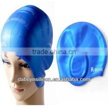 2014 Fashion Colors Printed Silicone Swimming Caps, Promotion Swim Cap, Kids Swim Cap photo-6