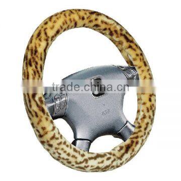 Leopard Winter Car Steering Wheel Cover