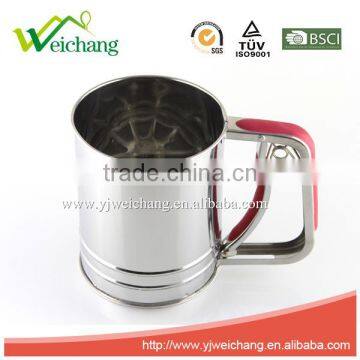 WCTS069Cooking Classic Stainless Steel Flour Sifter,single Mesh Screen One-handed Stainless Steel Flour,High quality.