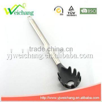 WCE247B Premium Silicone Utensils SPAGHETTI SERVER Pasta Fork Cooking Utensil Gadgets Set With S.S. Handle photo-3