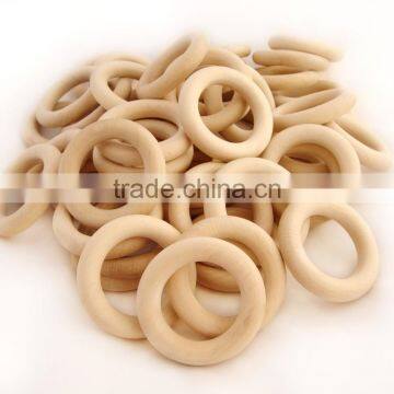 unfinished natural wooden teething rings