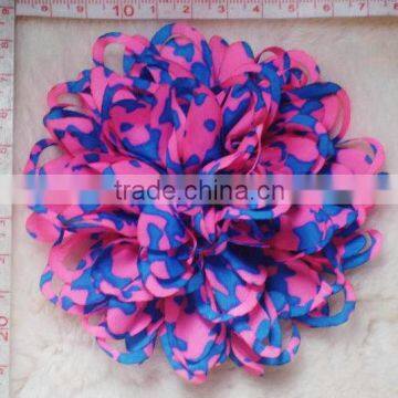 colorful chiffon shabby flower clip