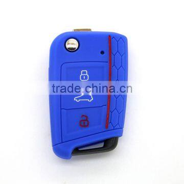 Hot Sale Silicone Flip Car Key Cover Key Protection Case Cover for VOLKSWAGEN GOLF 7