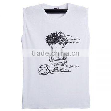 silk screen print fashion organic cotton tank top