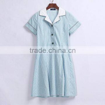 2017 New Design Primary Summer Dress School Uniform