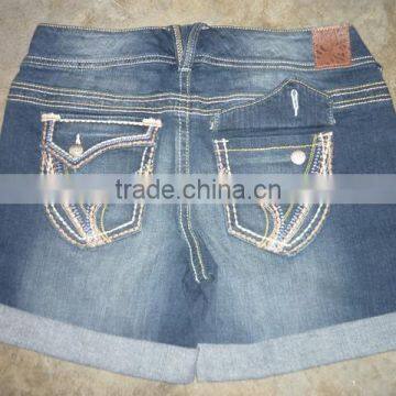 Jeans Denim Shorts, Ladies Stylist Denim Jeans Shorts photo-4
