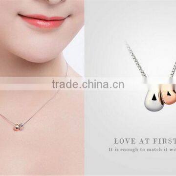 925 Sterling Silver Fashion Waterdrop Shape Pendant Necklace photo-4