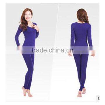Custom Hot Sale 2014 Thermal Underwear Women's Seamless Body Suit O-neck Winter Warm Tight Slim Long Johns Top+pant Shapewear se photo-2