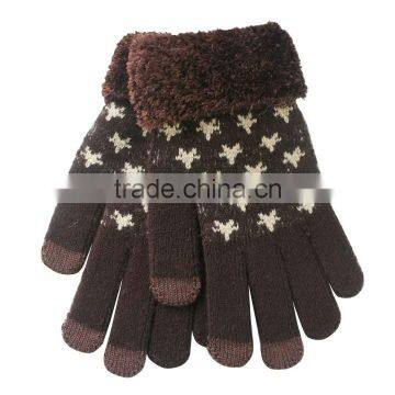 Fashion Jacquard Touch Screen Gloves Phone Gloves