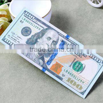 Original design durable funny banknotes shaped wholesale canvas wallet