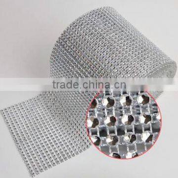 Bling Various Color Plastic Rhinestone Mesh Ribbon Wedding Decorative 10 Yards 24 Rows Plastic Mesh photo-2
