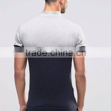 MGOO OEM Manufacturer Summer Cheap 180g 100% Cotton Short Sleeve Contrast Color Breathable Mens Knit POLO Shirt photo-2