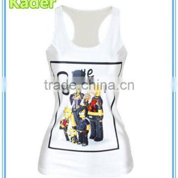 custom sexy women white tight tank top