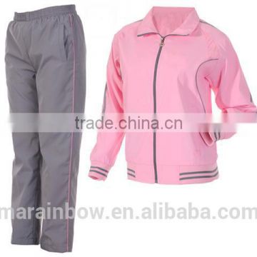 hot sale custom design women's 100% polyester dry fit performance tracksuit ,jackets and pants micro fiber team tracksuit