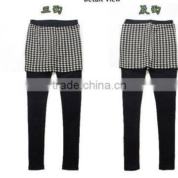 fashion hot sell ladies houndstooth skirt leggings