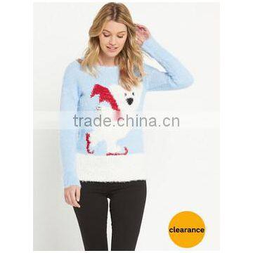 Fashion Christmas Women Pullover Sweater With Round Neck and Long Sleeve photo-2