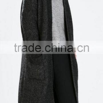 Runwaylover EY0967C Wholesale Custom 2016 Fashion Cashmere Wool Knitted Long Sleeve Women Long Sweater Cardigan photo-2