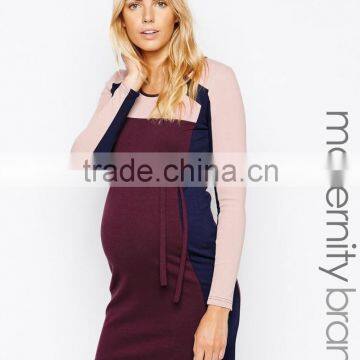 Mamalicious Color Block Body-Conscious Dress China Supplier photo-2