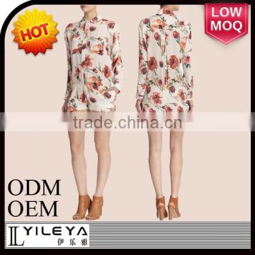 high fashion elegant women floral pattern custom printing one piece jumpsuit