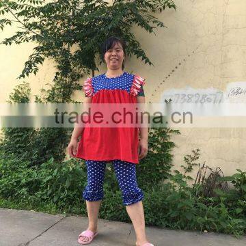 Mom And Me Outfits Mother And Daughter Matching Clothing Sets 4th Of July Boutique Clothes Sets USA Holidays Tops And Leggings photo-5