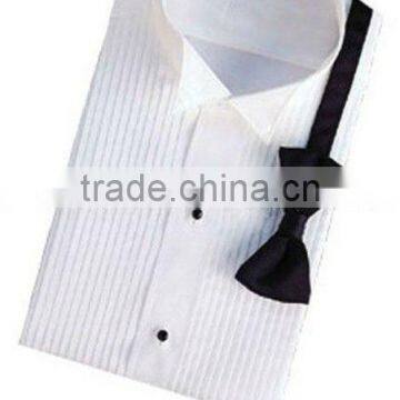 High quality Customed-design Newest White Wing-tip collar tuxedo shirt for men