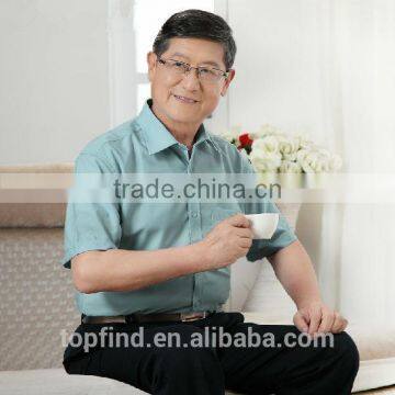Shirt manufacturer in China customise customs solid color long sleeve shirts for middle aged man & father