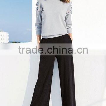 2017 Custom Girls' Knit With Beads Design Sweater Top