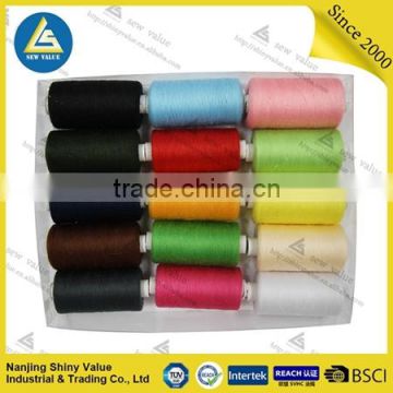 15pcs 40/2 500m 100%polyester sewing thread in Paper Tube