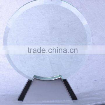 Factory Wholesale Customized Engraving Crystal Glass Trophy For Wooden base trophy KC-010