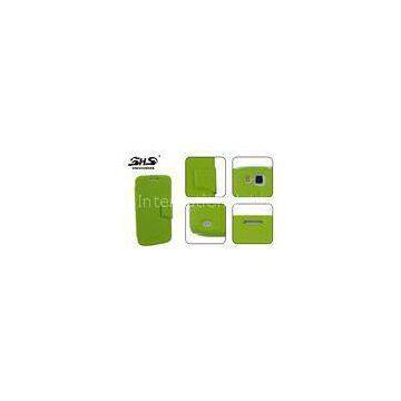 Green Galaxy I9260 Phone Wallet Cover , Mobile Phone Protection Case