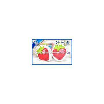 Strawberry Fruit Shaped Red Kids Erasers For School Student , Customized Logo