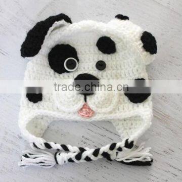 hand kitting diy crochet dalmatian dog hat kits