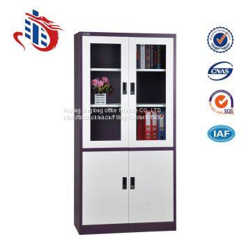 Luo Yang Fenglong cabinet furniture glass door/white steel medical storage cabinet with half glass door