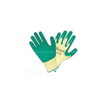 Green Latex Coated 10G Polycotton Safety Glove