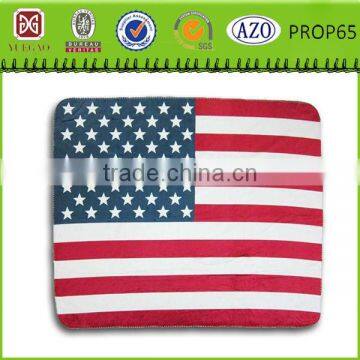 USA flag Fashion print super soft berber fleece Sherpa Blanket thermal on the bed for the sofa bedding