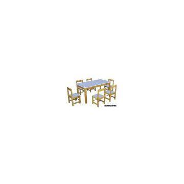Wooden Table and Chair