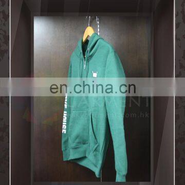 Wholesale High Quality With Logo Men Forest Green Zip up photo-2
